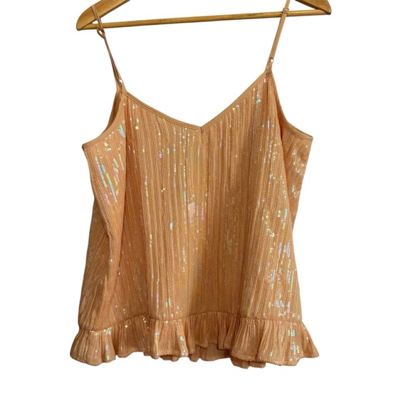 Anthropologie New with Tags pink/rose sequin tank top Women’s size 14 - Picture 4 of 6